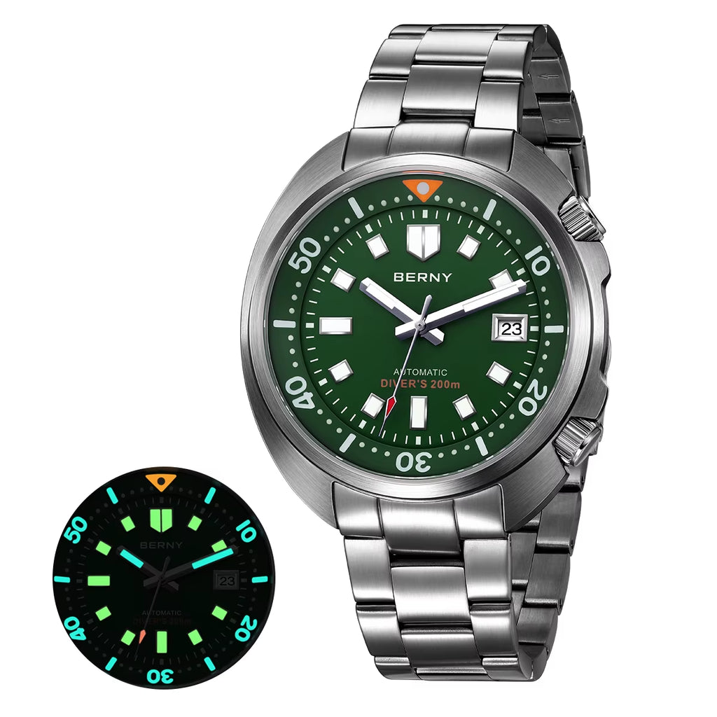 Diver Men Watch Miyota 8215 Top Automatic Mechanical Fashion Men Watch Luxury Sapphire Waterproof 200M Luminous Men Watch